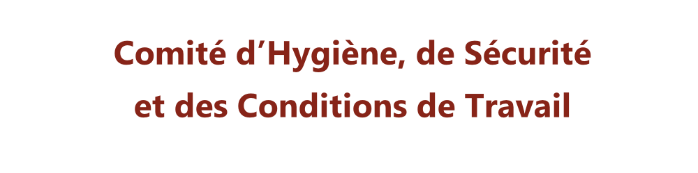 Comité d’Hygiène, de Sécurité  et des Conditions de Travail